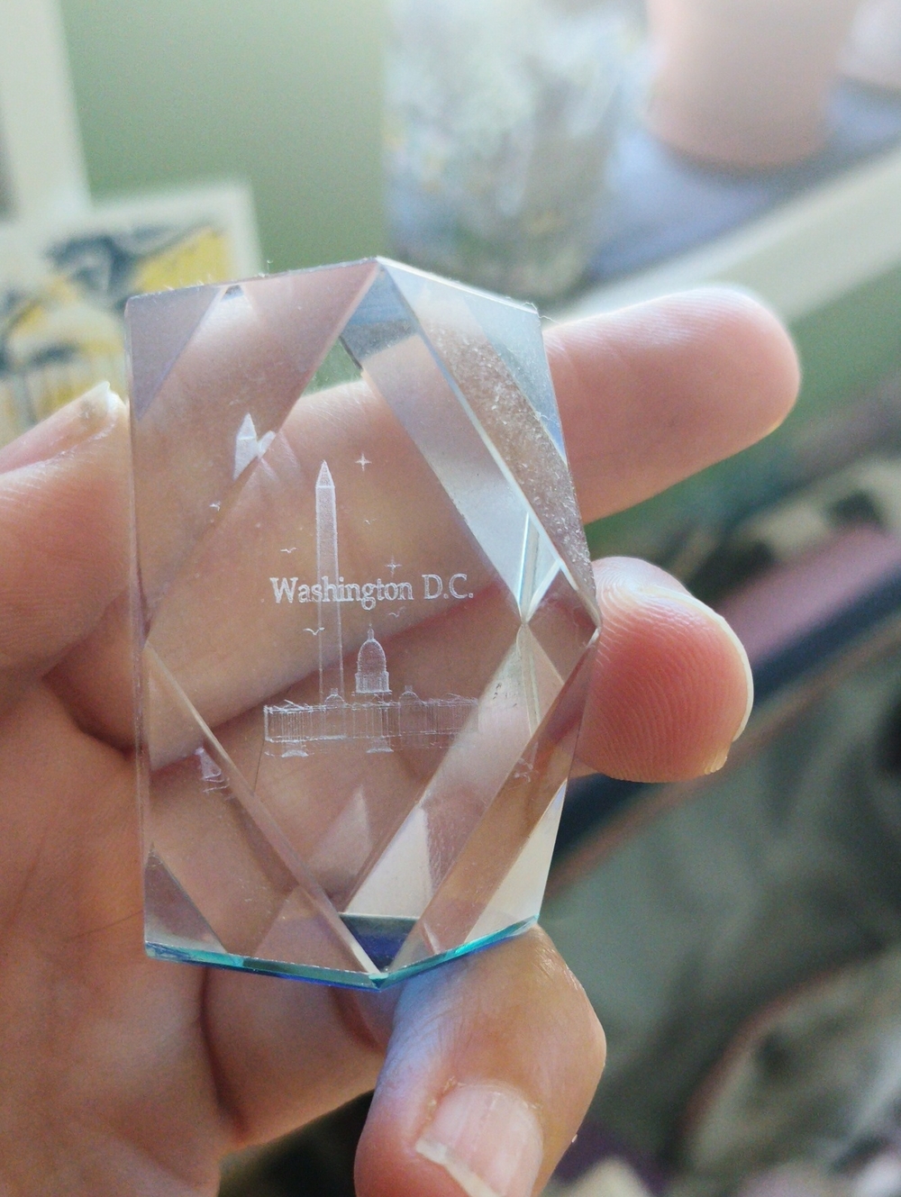 Crystal Washington D.C. Souvenir Accent - Clear